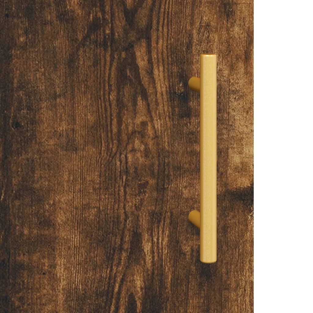 Hoge kast 69,5x34x180 cm bewerkt hout gerookt eikenkleurig is nu te koop bij PeponiXL, paradijselijk wonen!