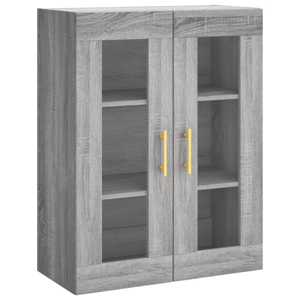 Hoge kast 69,5x34x180 cm bewerkt hout grijs sonoma eikenkleurig is nu te koop bij PeponiXL, paradijselijk wonen!
