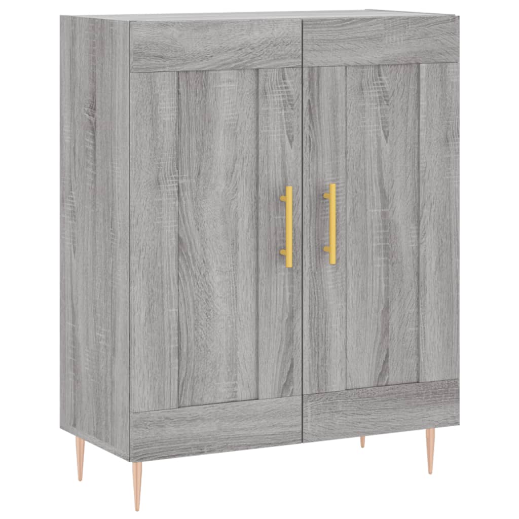 Hoge kast 69,5x34x180 cm bewerkt hout grijs sonoma eikenkleurig is nu te koop bij PeponiXL, paradijselijk wonen!