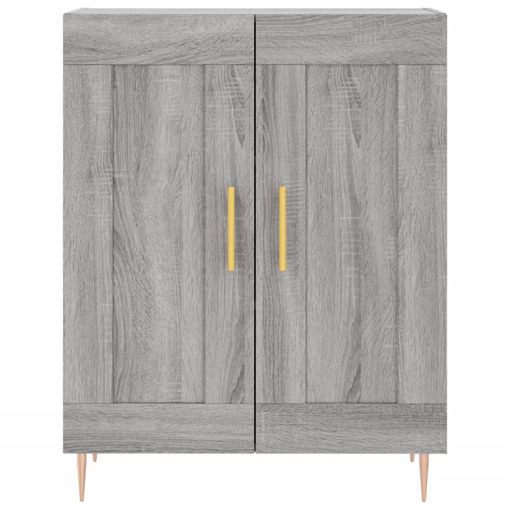 Hoge kast 69,5x34x180 cm bewerkt hout grijs sonoma eikenkleurig is nu te koop bij PeponiXL, paradijselijk wonen!