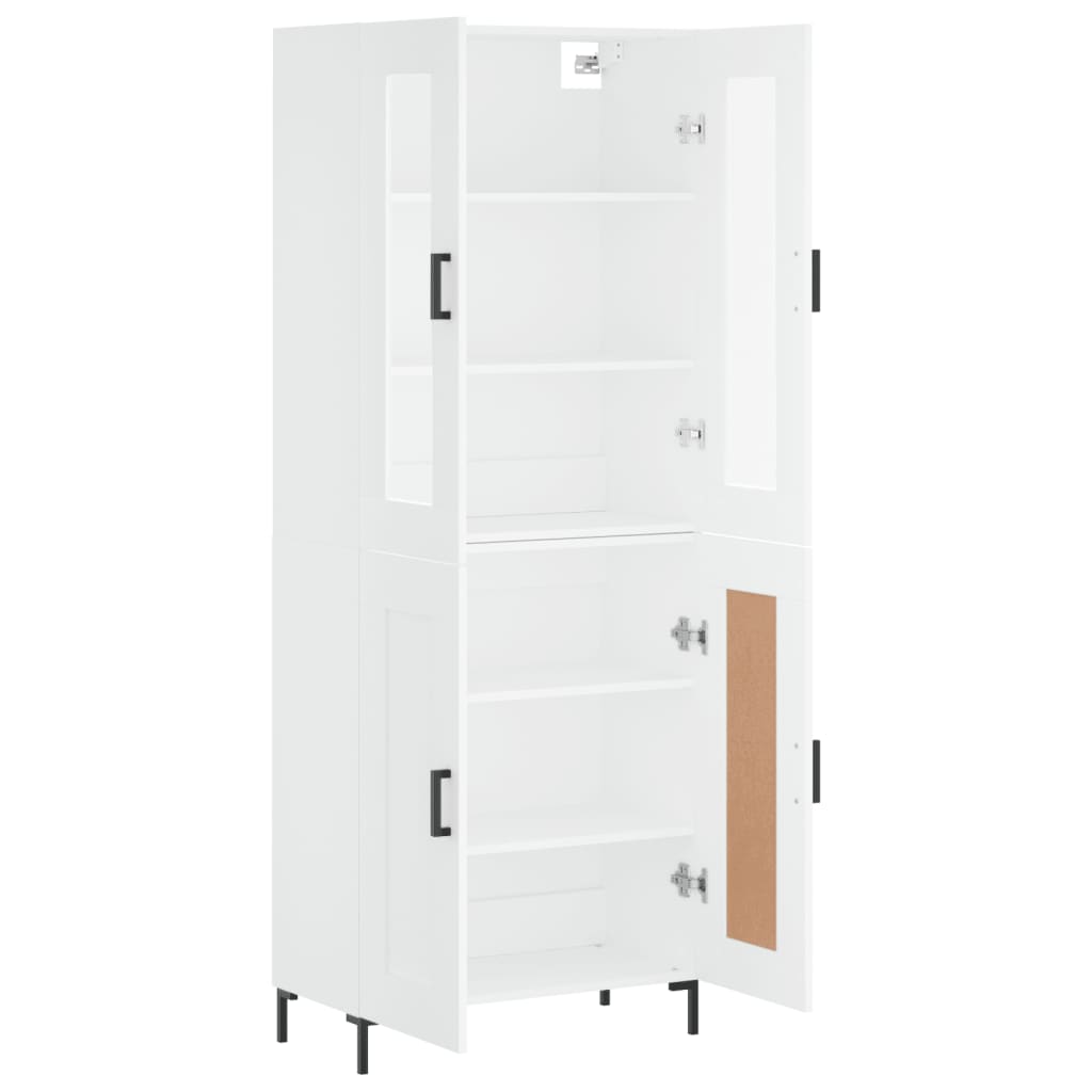 Hoge kast 69,5x34x180 cm bewerkt hout wit is nu te koop bij PeponiXL, paradijselijk wonen!