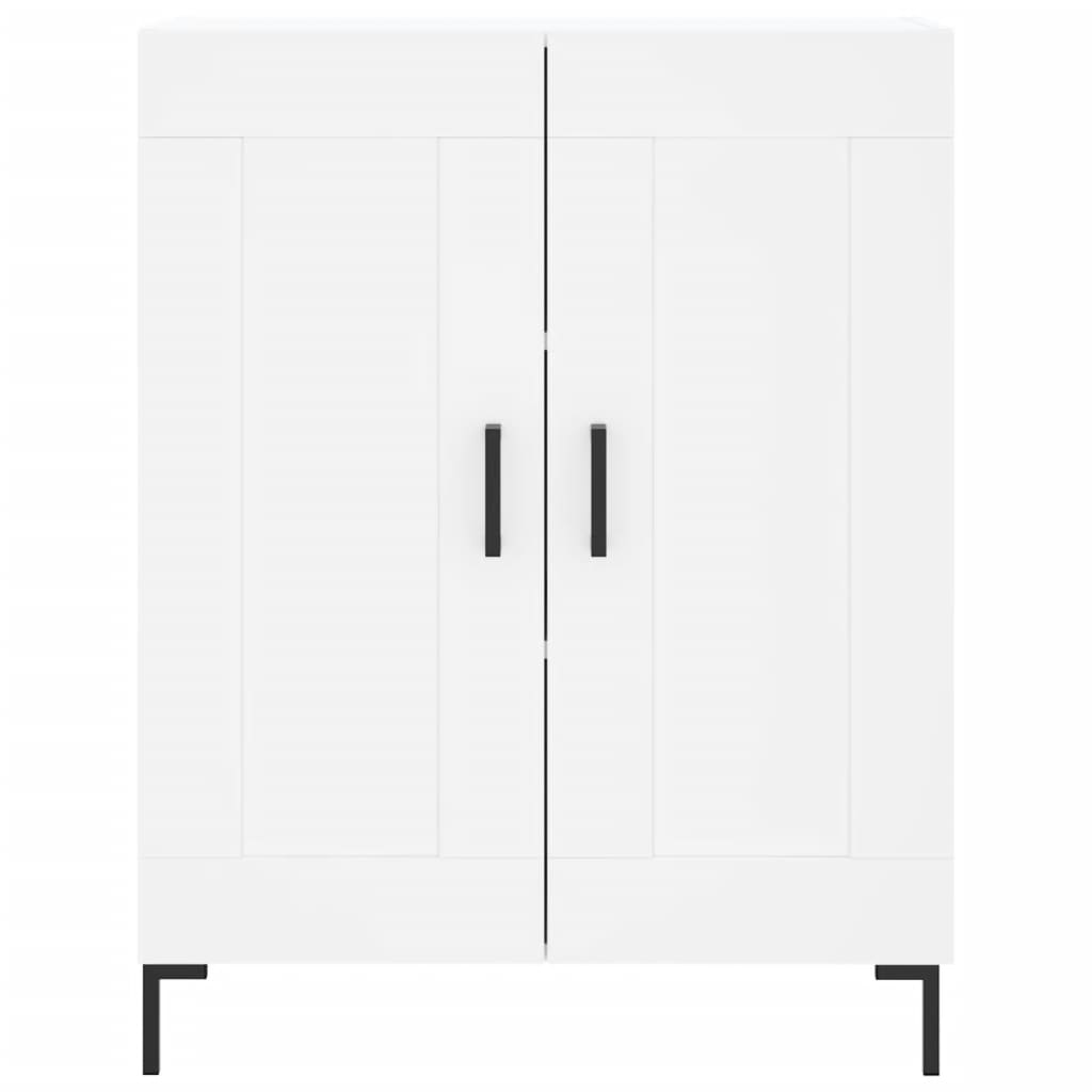 Hoge kast 69,5x34x180 cm bewerkt hout wit is nu te koop bij PeponiXL, paradijselijk wonen!