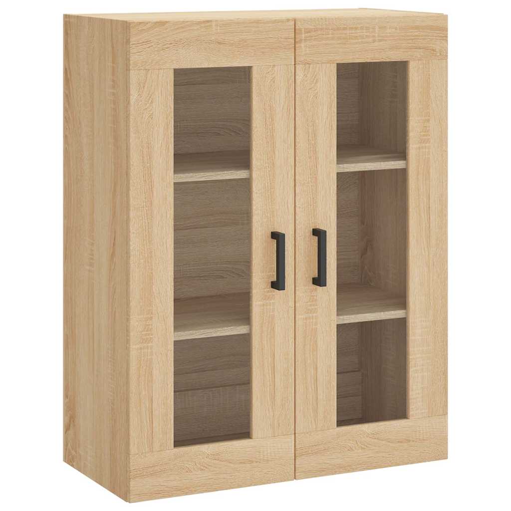 Hoge kast 69,5x34x180 cm bewerkt hout sonoma eikenkleurig is nu te koop bij PeponiXL, paradijselijk wonen!