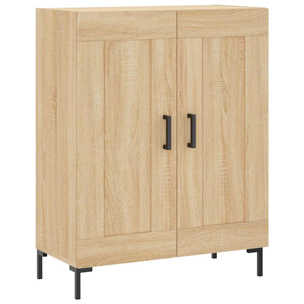 Hoge kast 69,5x34x180 cm bewerkt hout sonoma eikenkleurig is nu te koop bij PeponiXL, paradijselijk wonen!