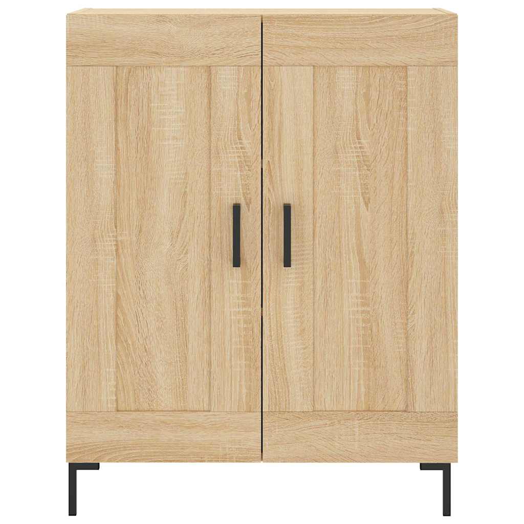 Hoge kast 69,5x34x180 cm bewerkt hout sonoma eikenkleurig is nu te koop bij PeponiXL, paradijselijk wonen!