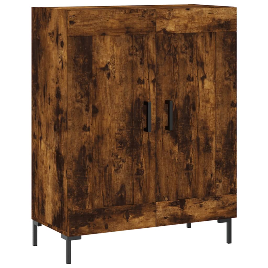 Hoge kast 69,5x34x180 cm bewerkt hout gerookt eikenkleurig is nu te koop bij PeponiXL, paradijselijk wonen!