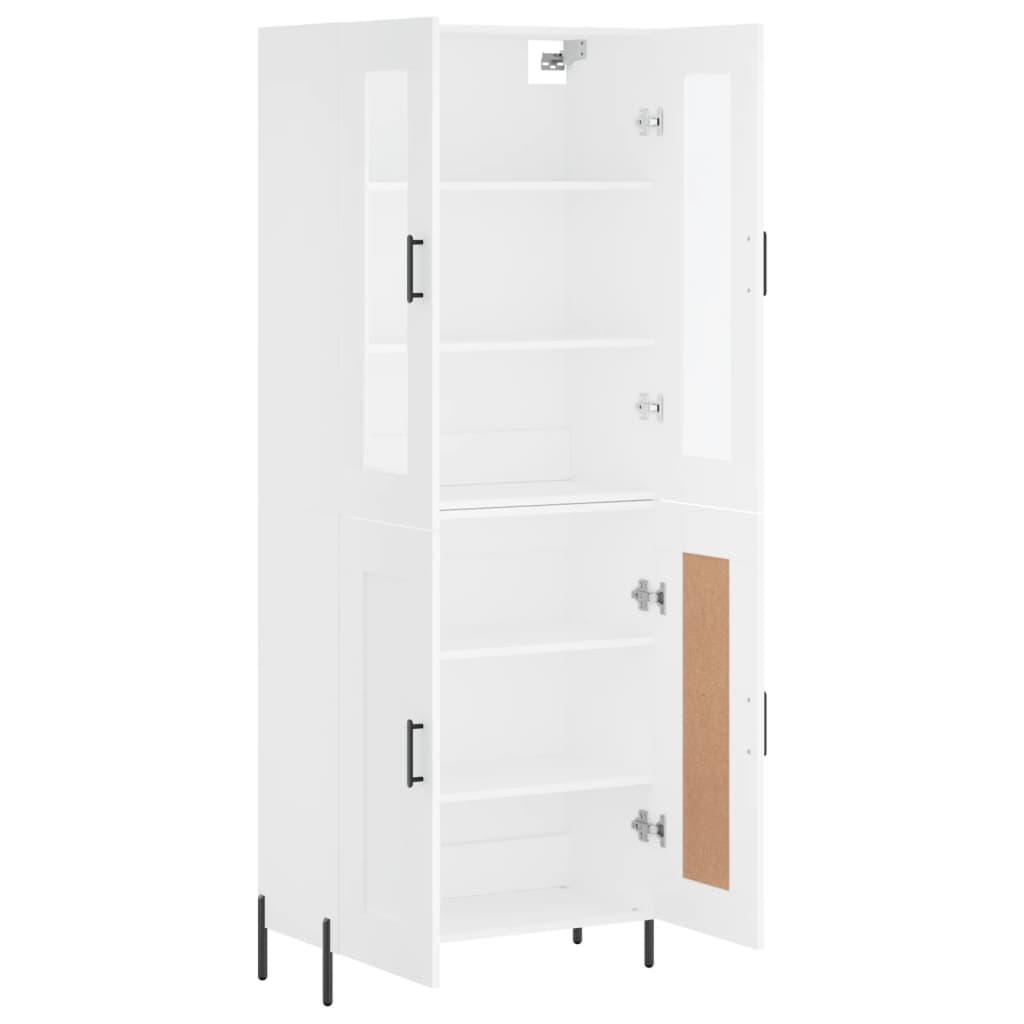 Hoge kast 69,5x34x180 cm bewerkt hout wit is nu te koop bij PeponiXL, paradijselijk wonen!