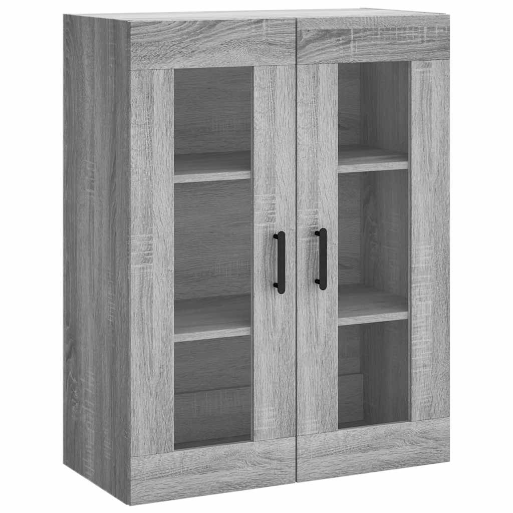 Hoge kast 69,5x34x180 cm bewerkt hout grijs sonoma eikenkleurig is nu te koop bij PeponiXL, paradijselijk wonen!