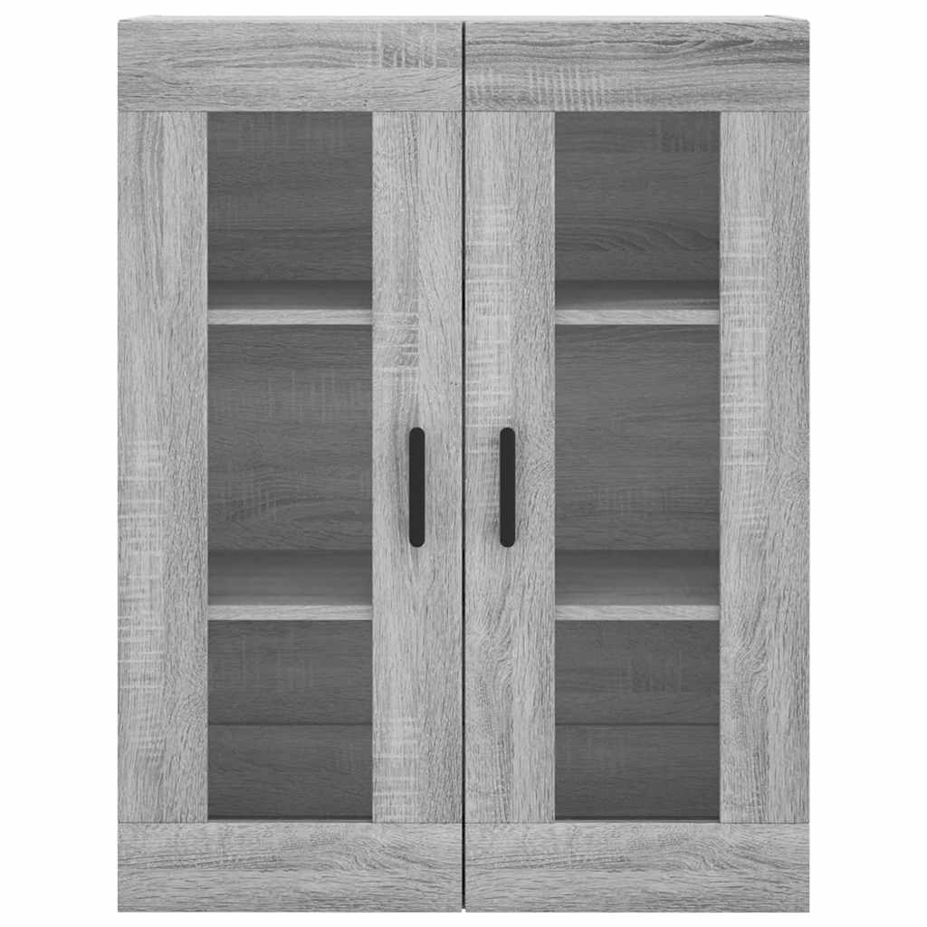 Hoge kast 69,5x34x180 cm bewerkt hout grijs sonoma eikenkleurig is nu te koop bij PeponiXL, paradijselijk wonen!