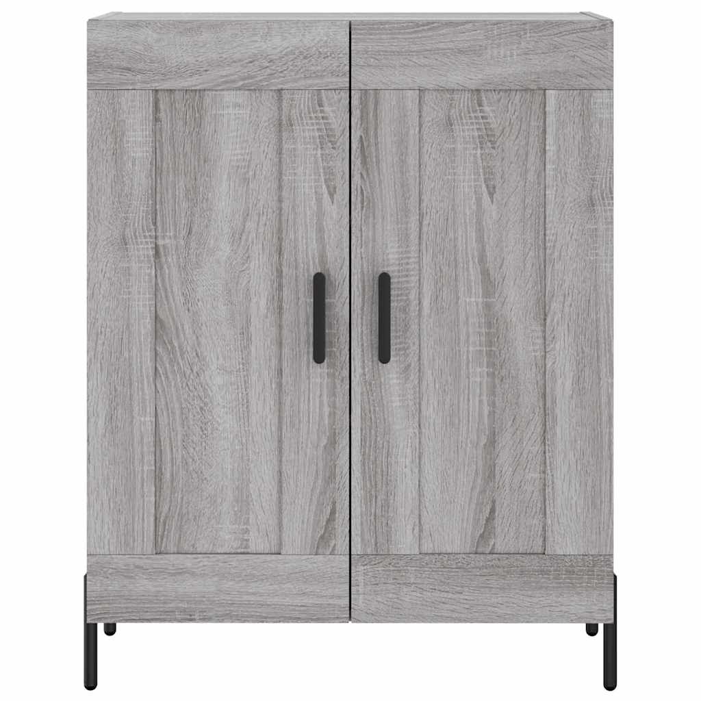 Hoge kast 69,5x34x180 cm bewerkt hout grijs sonoma eikenkleurig is nu te koop bij PeponiXL, paradijselijk wonen!