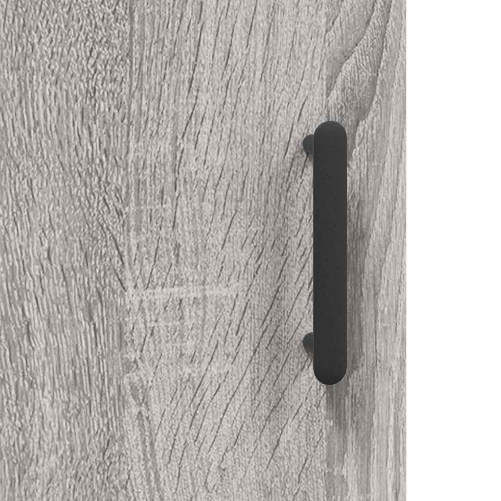 Hoge kast 69,5x34x180 cm bewerkt hout grijs sonoma eikenkleurig is nu te koop bij PeponiXL, paradijselijk wonen!