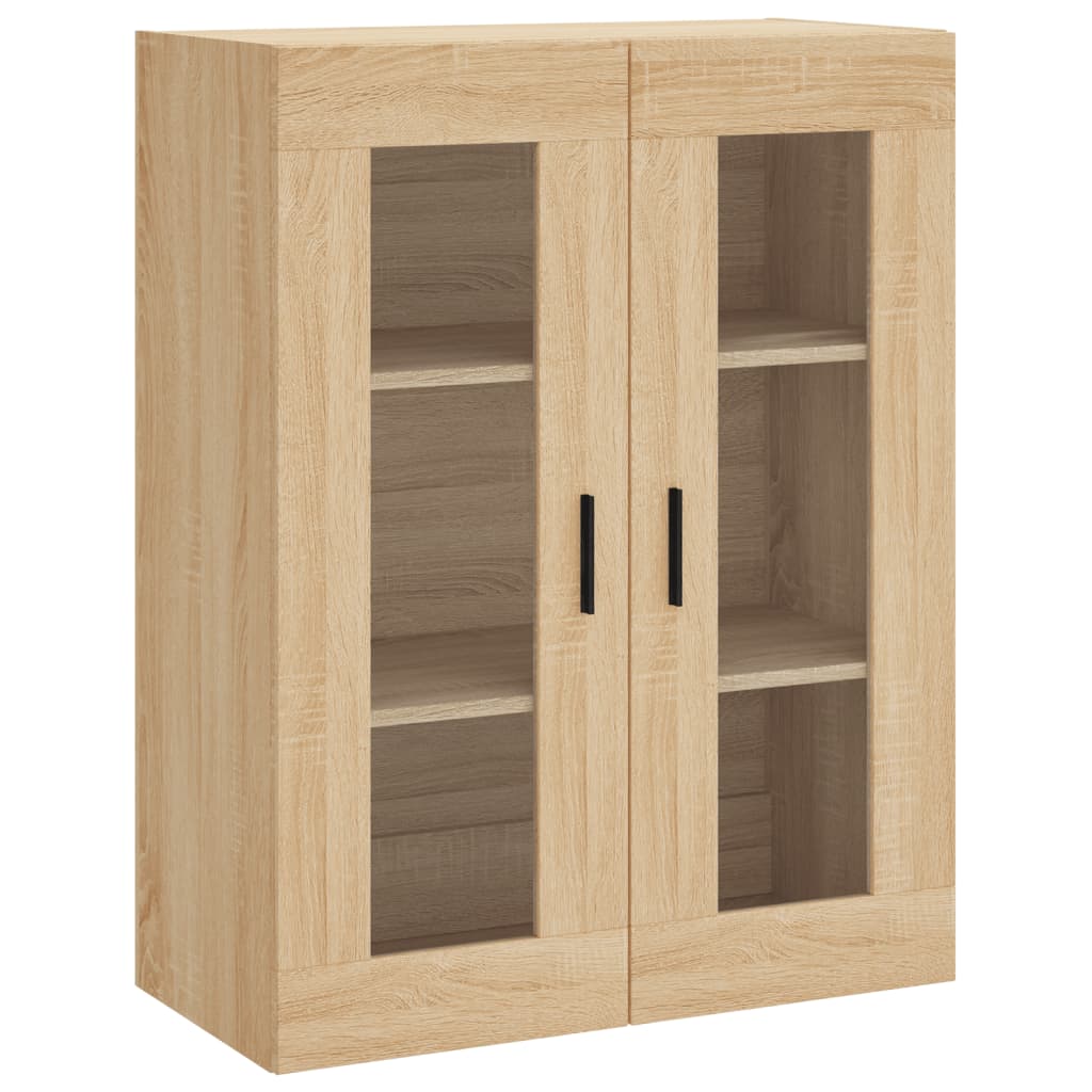 Hoge kast 69,5x34x180 cm bewerkt hout sonoma eikenkleurig is nu te koop bij PeponiXL, paradijselijk wonen!