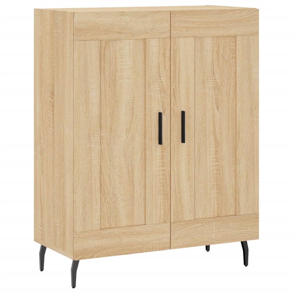 Hoge kast 69,5x34x180 cm bewerkt hout sonoma eikenkleurig is nu te koop bij PeponiXL, paradijselijk wonen!