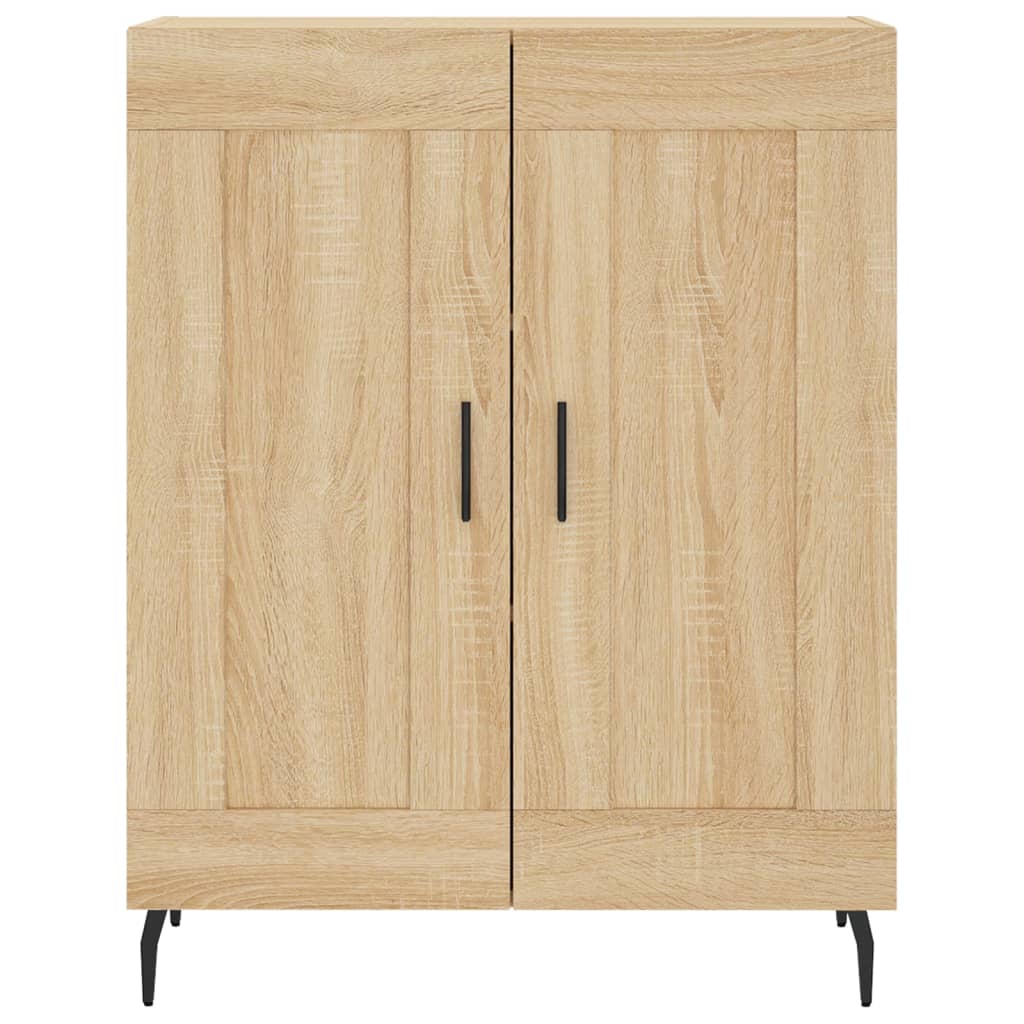 Hoge kast 69,5x34x180 cm bewerkt hout sonoma eikenkleurig is nu te koop bij PeponiXL, paradijselijk wonen!