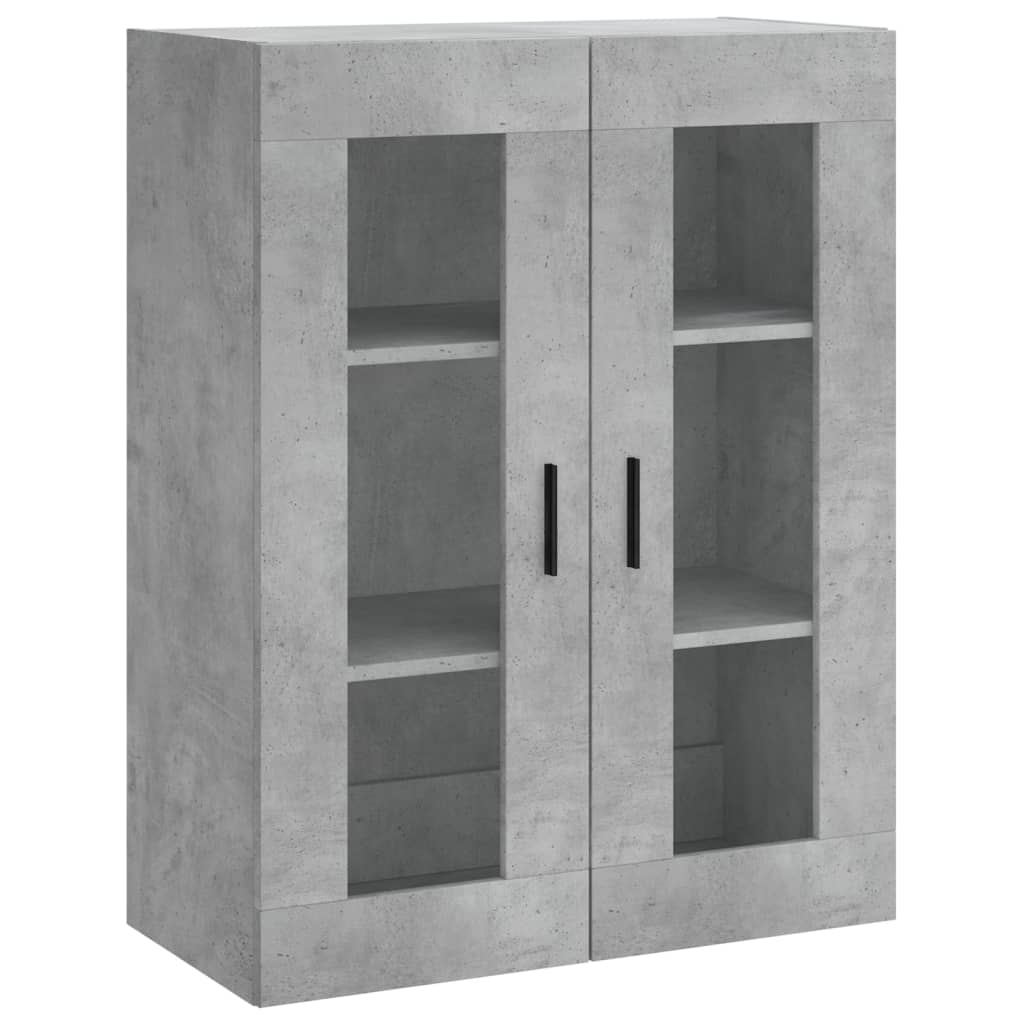Hoge kast 69,5x34x180 cm bewerkt hout betongrijs is nu te koop bij PeponiXL, paradijselijk wonen!