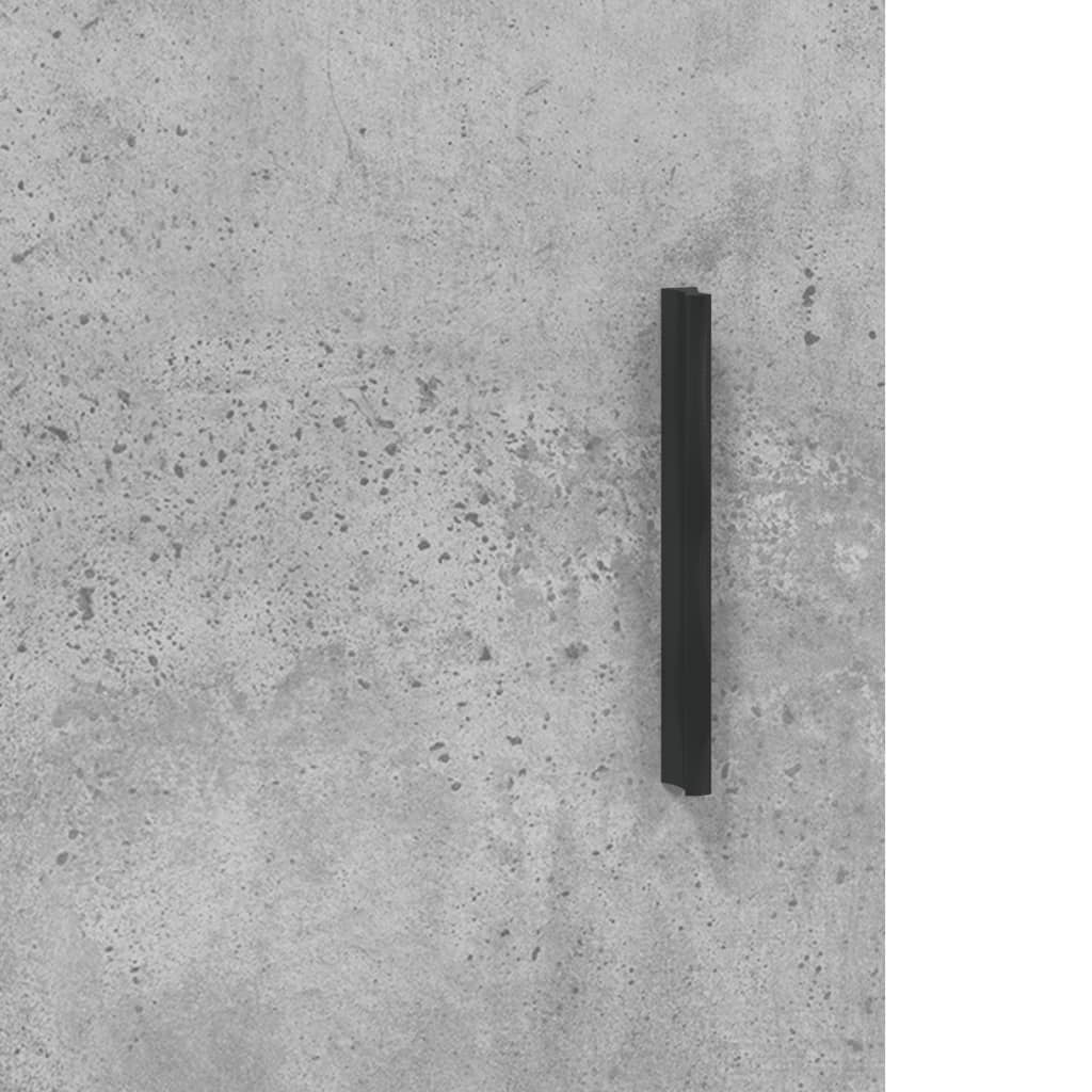 Hoge kast 69,5x34x180 cm bewerkt hout betongrijs is nu te koop bij PeponiXL, paradijselijk wonen!
