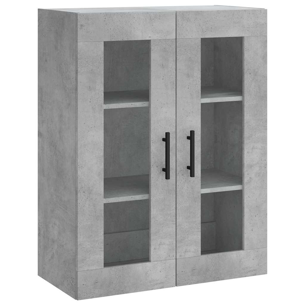 Hoge kast 69,5x34x180 cm bewerkt hout betongrijs is nu te koop bij PeponiXL, paradijselijk wonen!