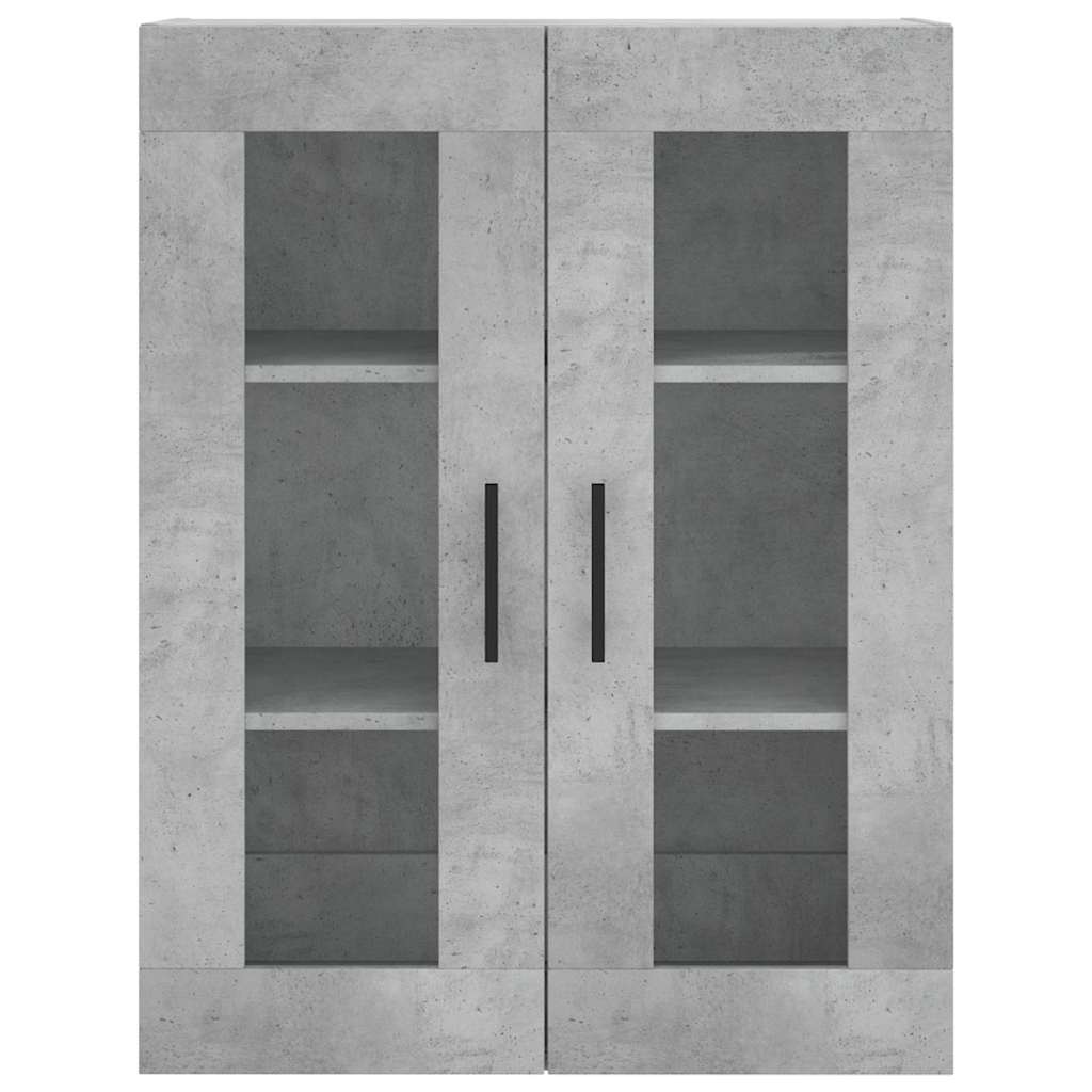 Hoge kast 69,5x34x180 cm bewerkt hout betongrijs is nu te koop bij PeponiXL, paradijselijk wonen!