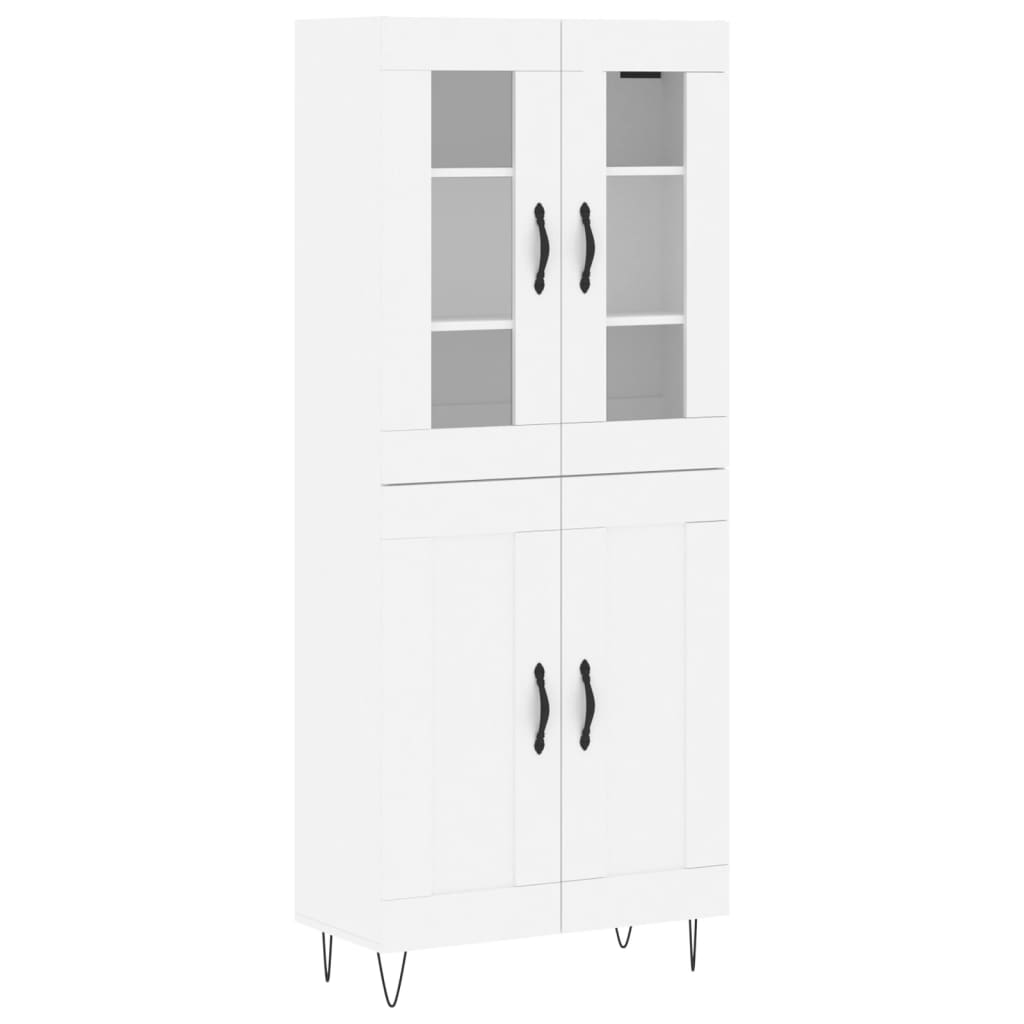 Hoge kast 69,5x34x180 cm bewerkt hout wit is nu te koop bij PeponiXL, paradijselijk wonen!