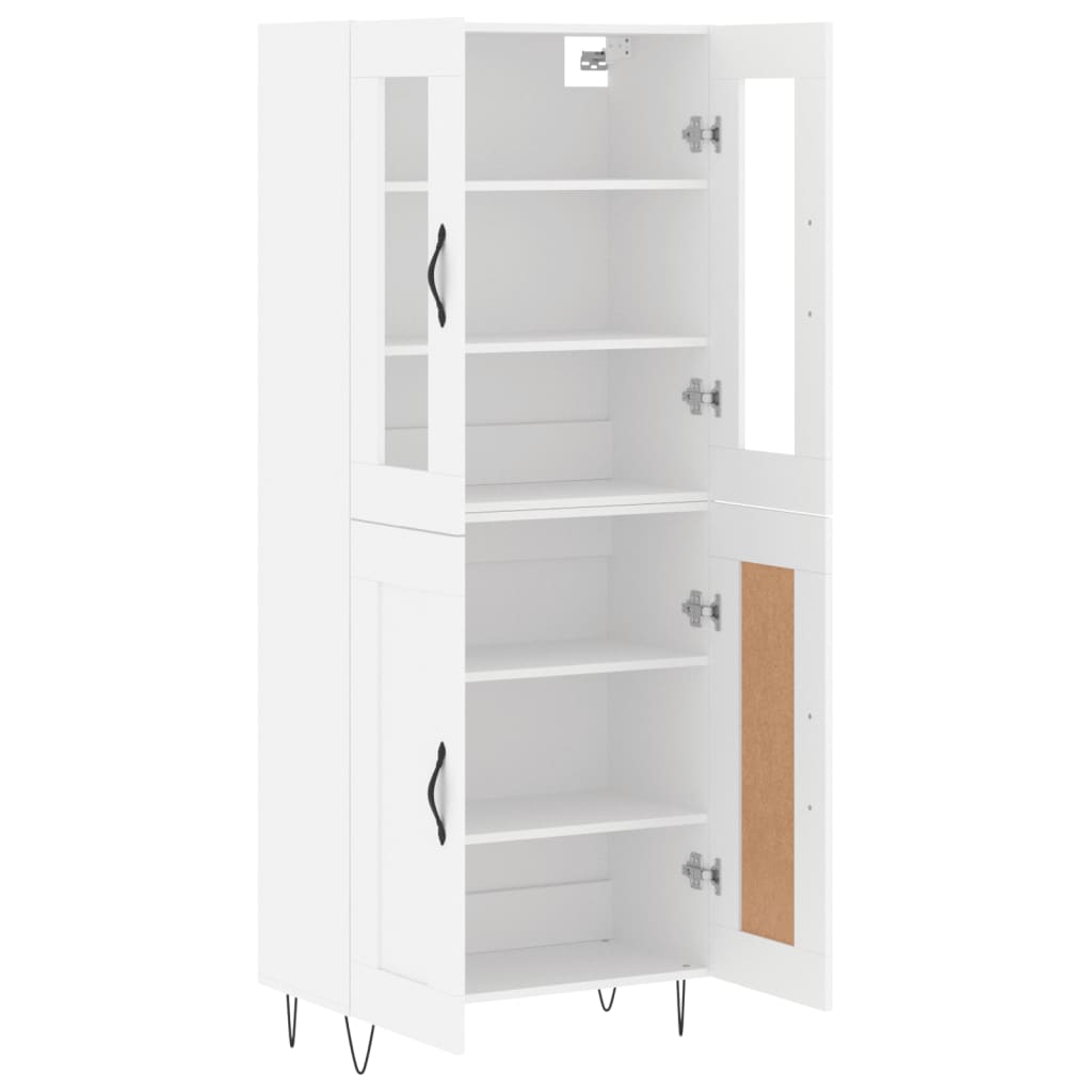 Hoge kast 69,5x34x180 cm bewerkt hout wit is nu te koop bij PeponiXL, paradijselijk wonen!