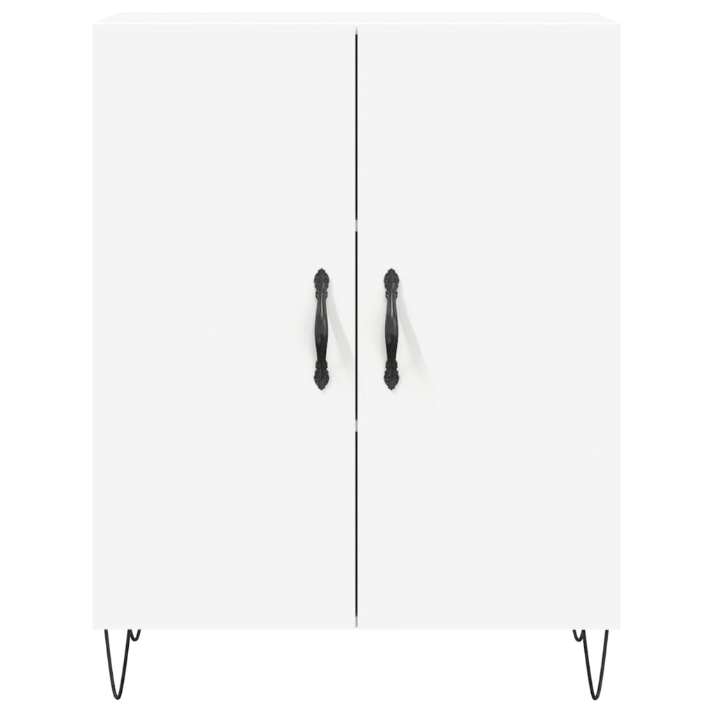 Hoge kast 69,5x34x180 cm bewerkt hout wit is nu te koop bij PeponiXL, paradijselijk wonen!