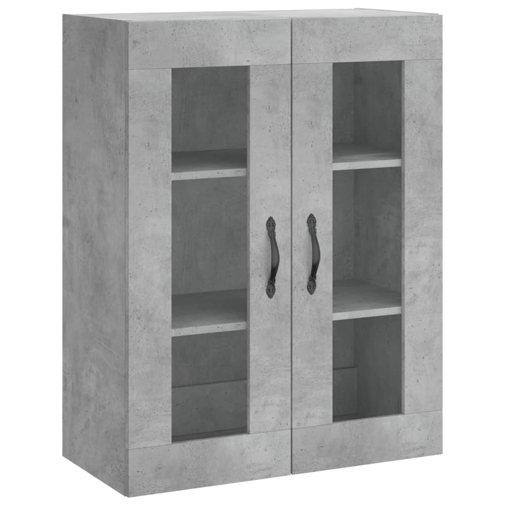 Hoge kast 69,5x34x180 cm bewerkt hout betongrijs is nu te koop bij PeponiXL, paradijselijk wonen!