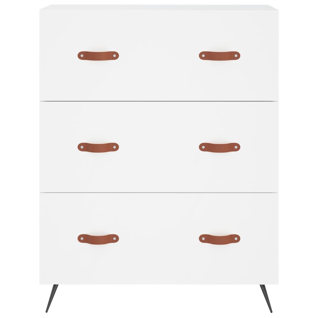 Hoge kast 69,5x34x180 cm bewerkt hout wit is nu te koop bij PeponiXL, paradijselijk wonen!