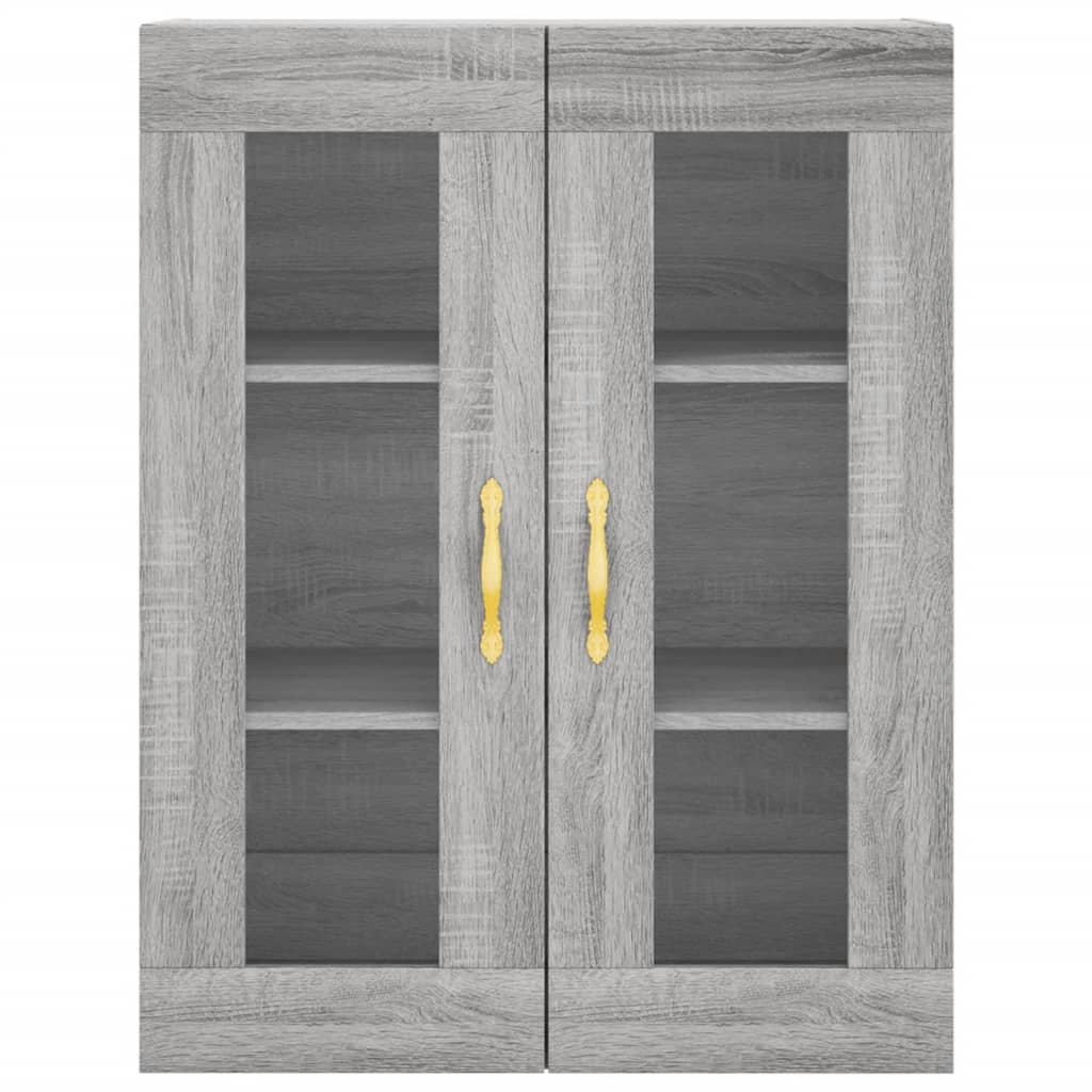 Hoge kast 69,5x34x180 cm bewerkt hout grijs sonoma eikenkleurig is nu te koop bij PeponiXL, paradijselijk wonen!