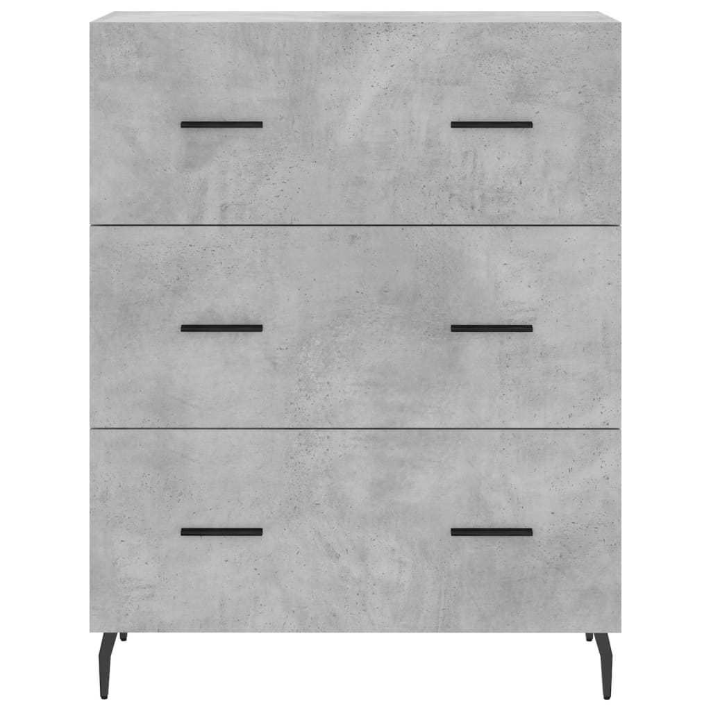 Hoge kast 69,5x34x180 cm bewerkt hout betongrijs is nu te koop bij PeponiXL, paradijselijk wonen!