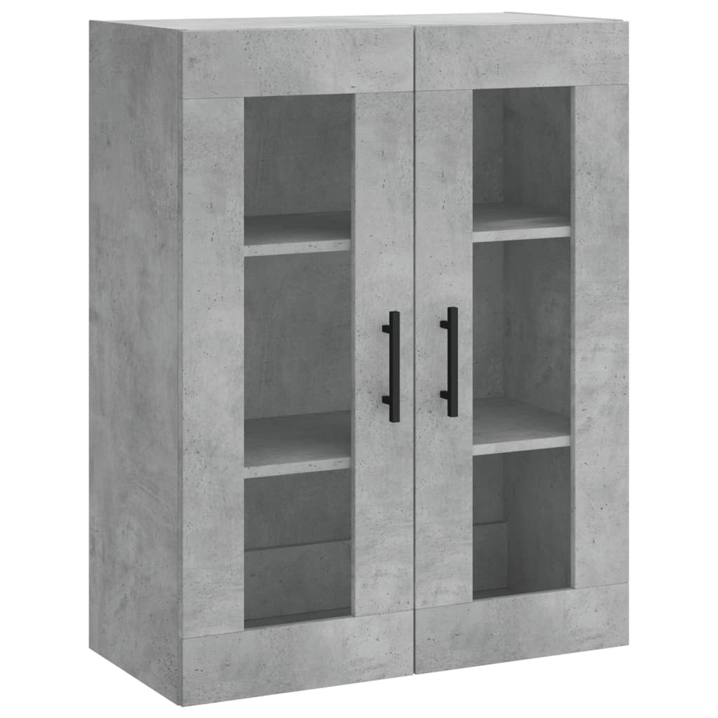 Hoge kast 69,5x34x180 cm bewerkt hout betongrijs is nu te koop bij PeponiXL, paradijselijk wonen!