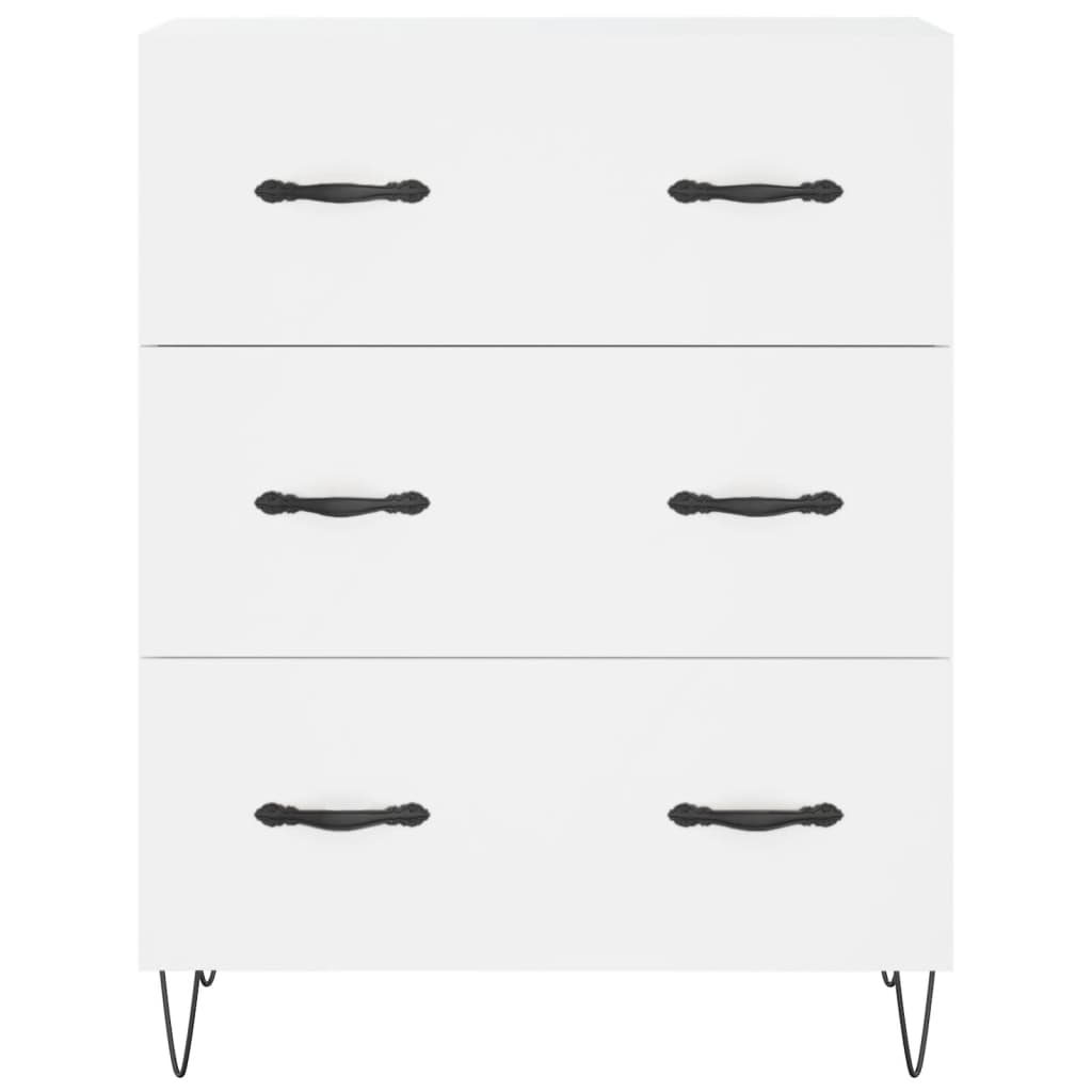 Hoge kast 69,5x34x180 cm bewerkt hout wit is nu te koop bij PeponiXL, paradijselijk wonen!