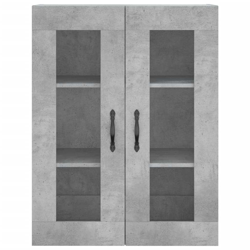 Hoge kast 69,5x34x180 cm bewerkt hout betongrijs is nu te koop bij PeponiXL, paradijselijk wonen!