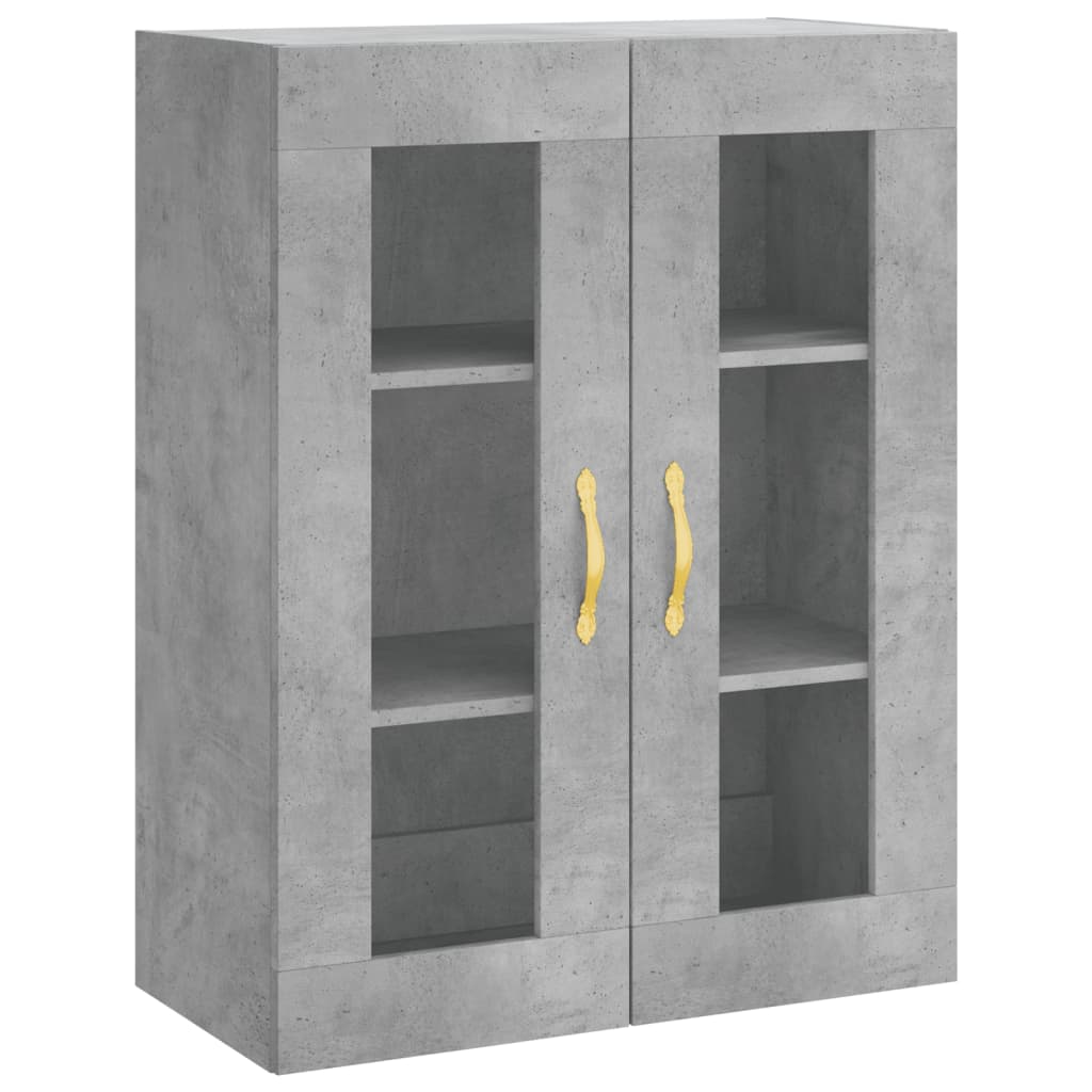 Hoge kast 69,5x34x180 cm bewerkt hout betongrijs is nu te koop bij PeponiXL, paradijselijk wonen!