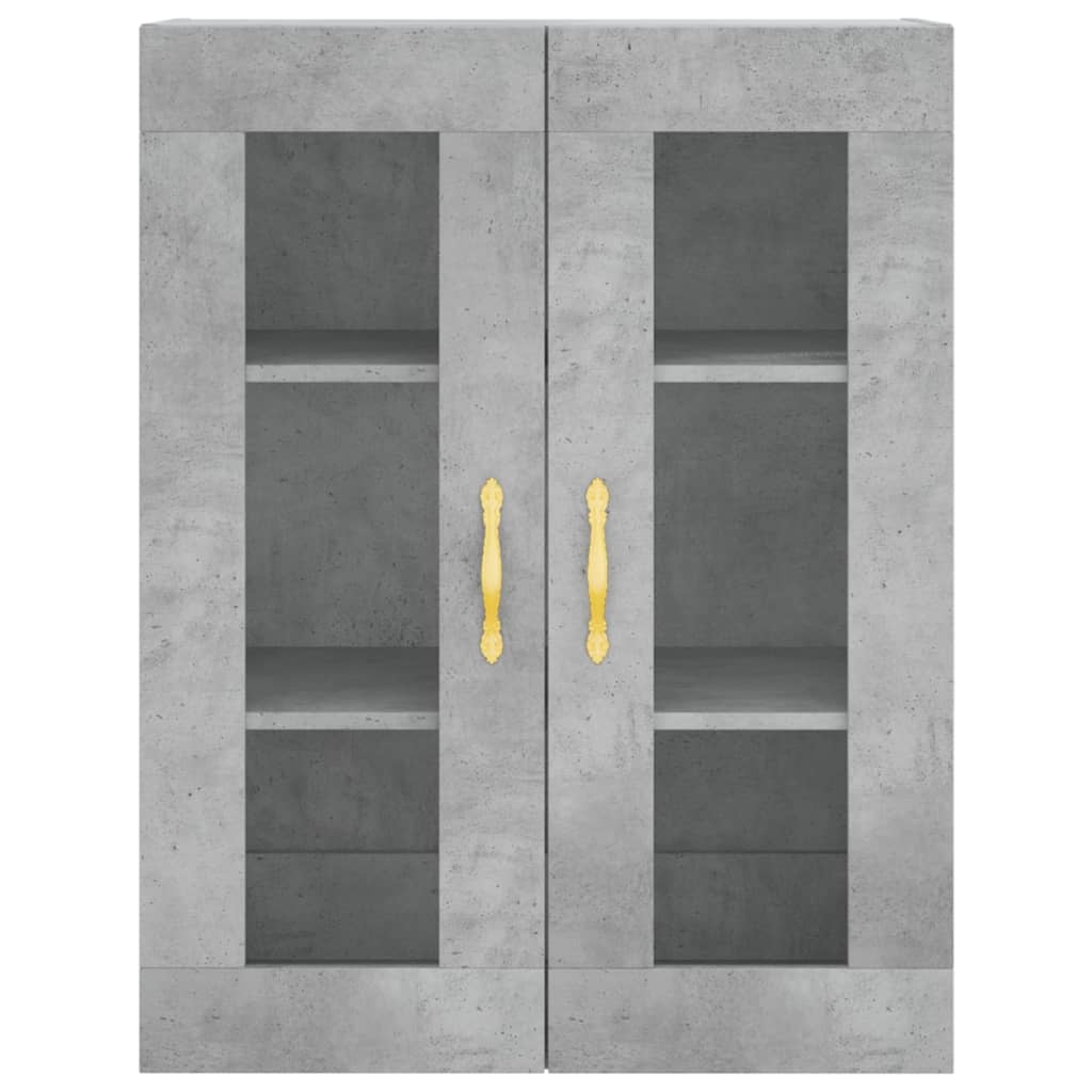 Hoge kast 69,5x34x180 cm bewerkt hout betongrijs is nu te koop bij PeponiXL, paradijselijk wonen!