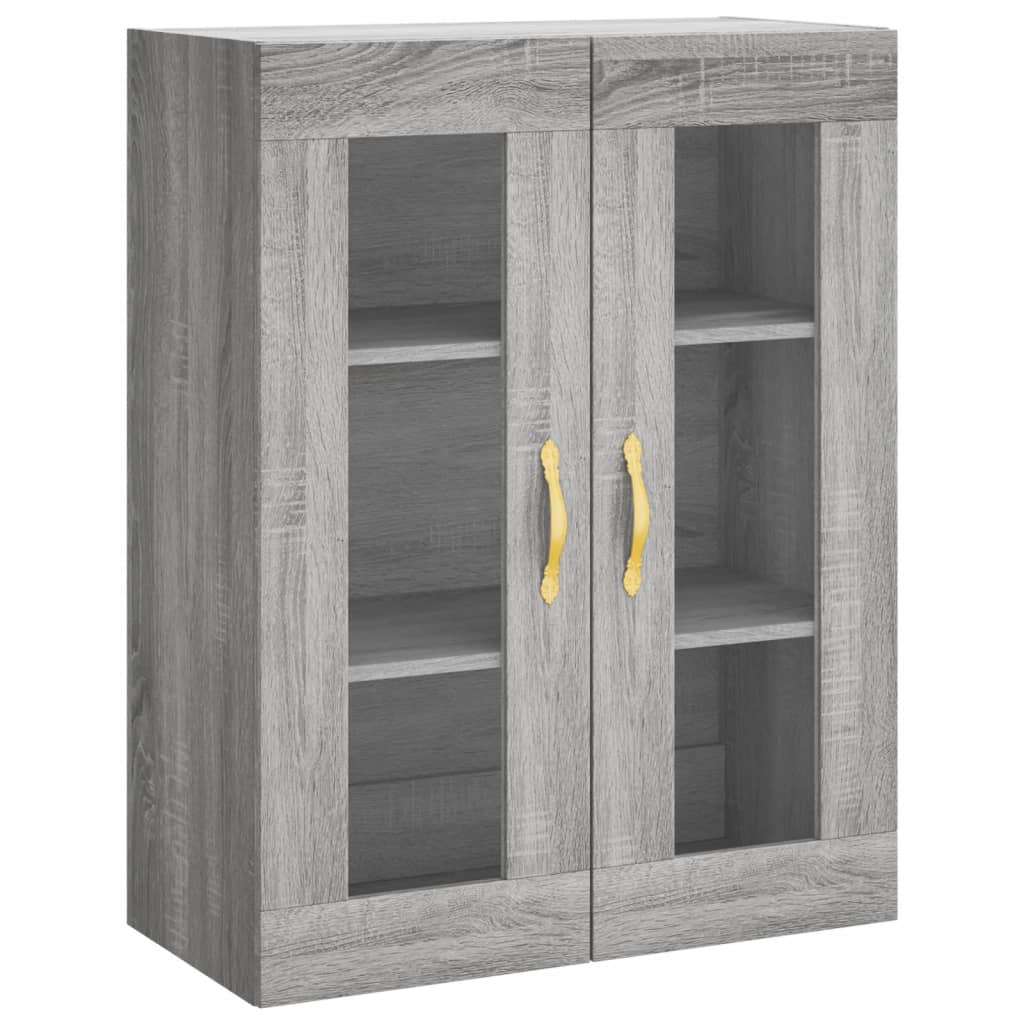 Hoge kast 69,5x34x180 cm bewerkt hout grijs sonoma eikenkleurig is nu te koop bij PeponiXL, paradijselijk wonen!