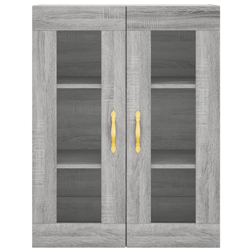 Hoge kast 69,5x34x180 cm bewerkt hout grijs sonoma eikenkleurig is nu te koop bij PeponiXL, paradijselijk wonen!