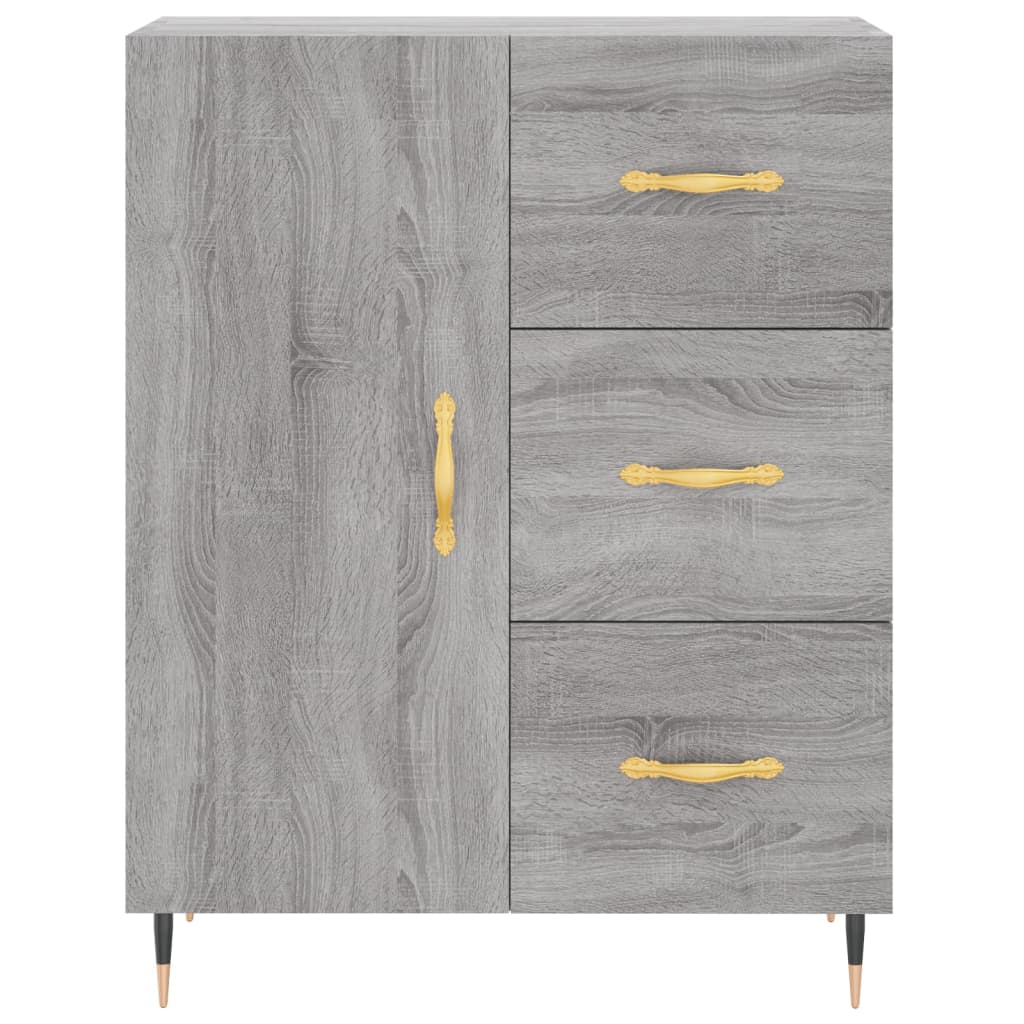 Hoge kast 69,5x34x180 cm bewerkt hout grijs sonoma eikenkleurig is nu te koop bij PeponiXL, paradijselijk wonen!