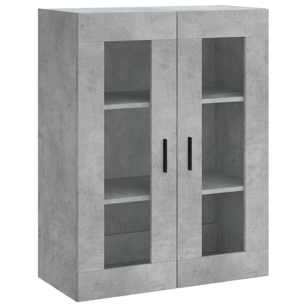 Hoge kast 69,5x34x180 cm bewerkt hout betongrijs is nu te koop bij PeponiXL, paradijselijk wonen!