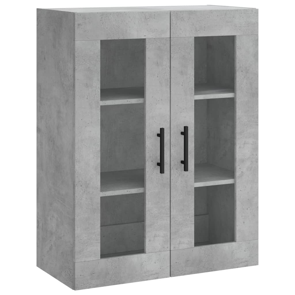 Hoge kast 69,5x34x180 cm bewerkt hout betongrijs is nu te koop bij PeponiXL, paradijselijk wonen!