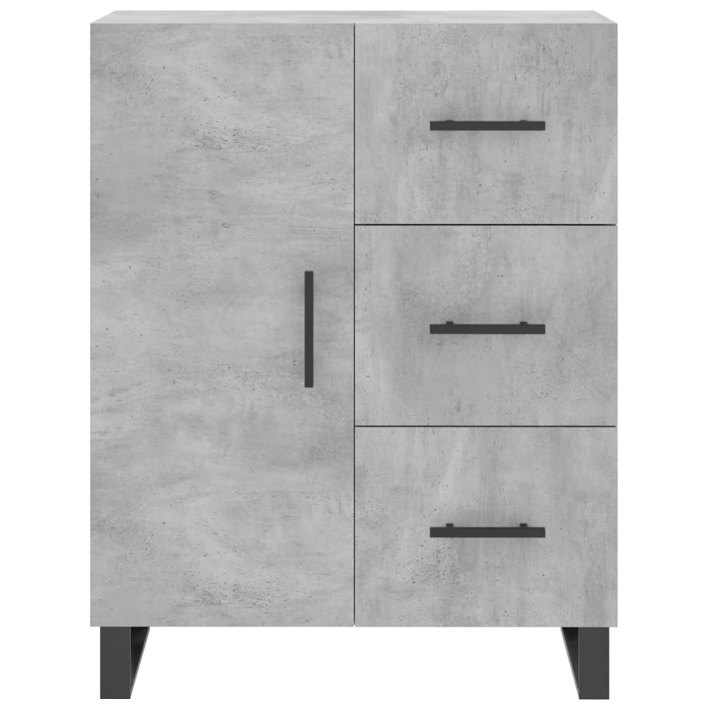 Hoge kast 69,5x34x180 cm bewerkt hout betongrijs is nu te koop bij PeponiXL, paradijselijk wonen!