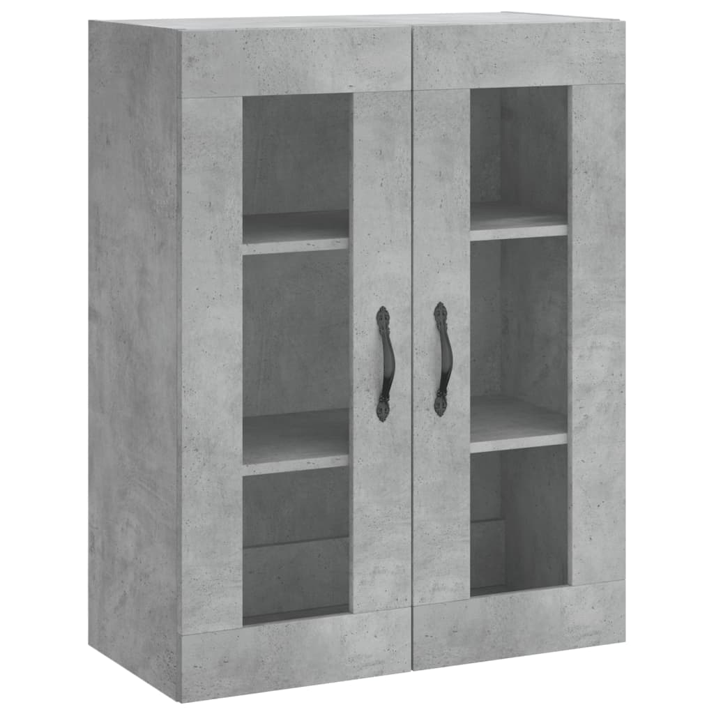 Hoge kast 69,5x34x180 cm bewerkt hout betongrijs is nu te koop bij PeponiXL, paradijselijk wonen!