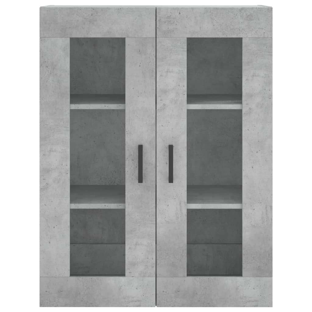 Hoge kast 69,5x34x180 cm bewerkt hout betongrijs is nu te koop bij PeponiXL, paradijselijk wonen!