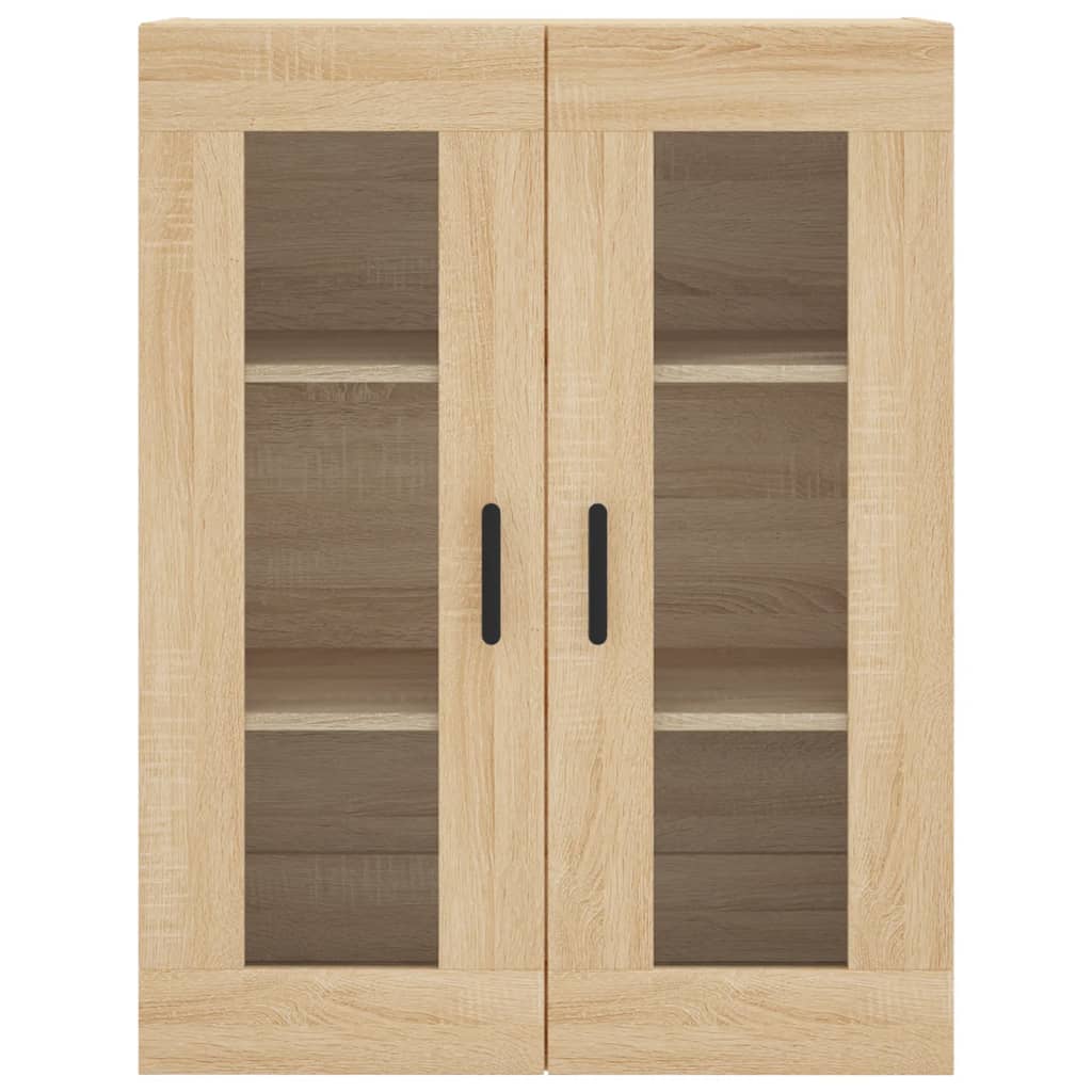 Hoge kast 69,5x34x180 cm bewerkt hout sonoma eikenkleurig is nu te koop bij PeponiXL, paradijselijk wonen!