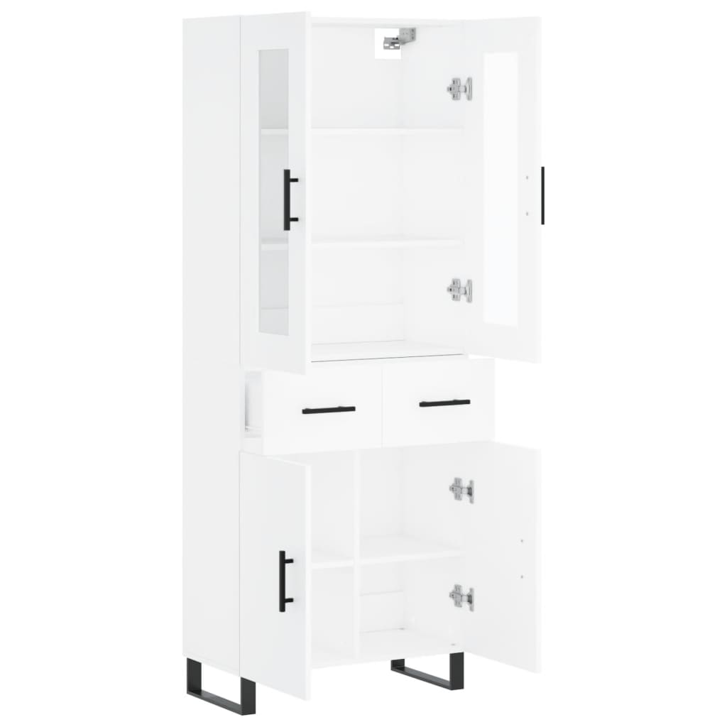 Hoge kast 69,5x34x180 cm bewerkt hout wit is nu te koop bij PeponiXL, paradijselijk wonen!