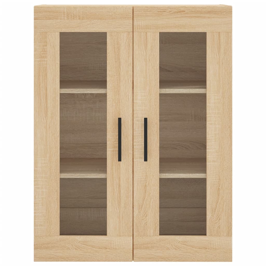 Hoge kast 69,5x34x180 cm bewerkt hout sonoma eikenkleurig is nu te koop bij PeponiXL, paradijselijk wonen!