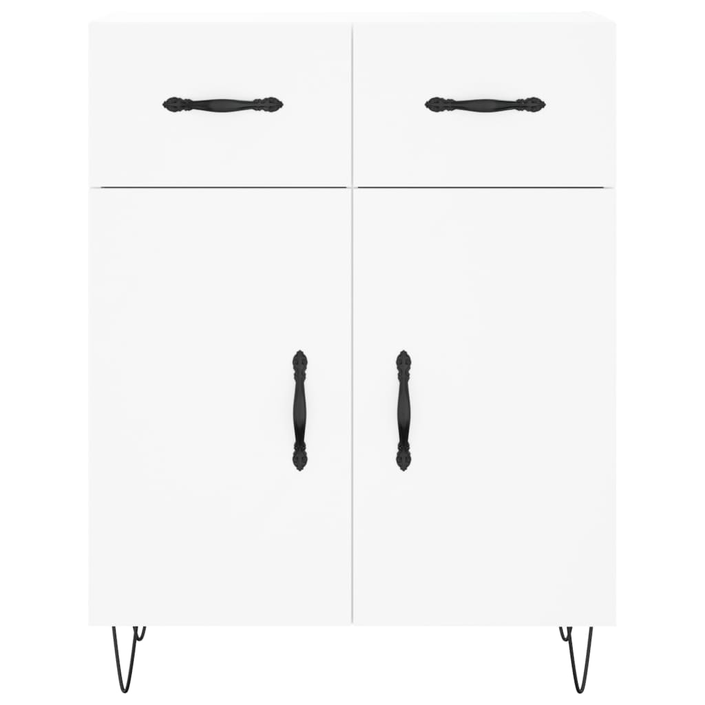 Hoge kast 69,5x34x180 cm bewerkt hout wit is nu te koop bij PeponiXL, paradijselijk wonen!