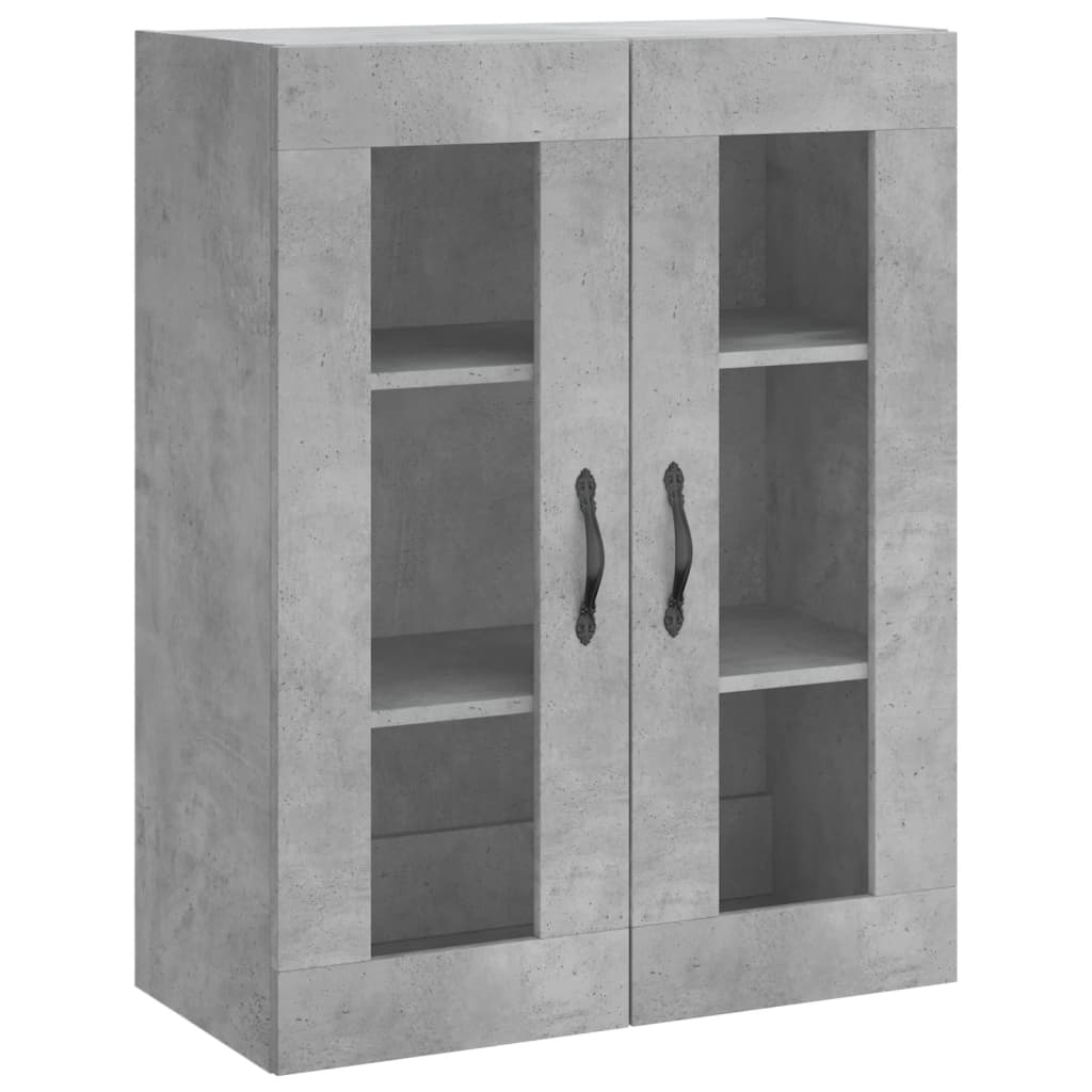 Hoge kast 69,5x34x180 cm bewerkt hout betongrijs is nu te koop bij PeponiXL, paradijselijk wonen!