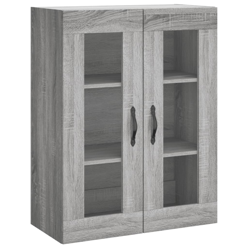 Hoge kast 69,5x34x180 cm bewerkt hout grijs sonoma eikenkleurig is nu te koop bij PeponiXL, paradijselijk wonen!