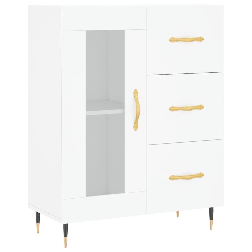 Hoge kast 69,5x34x180 cm bewerkt hout wit is nu te koop bij PeponiXL, paradijselijk wonen!