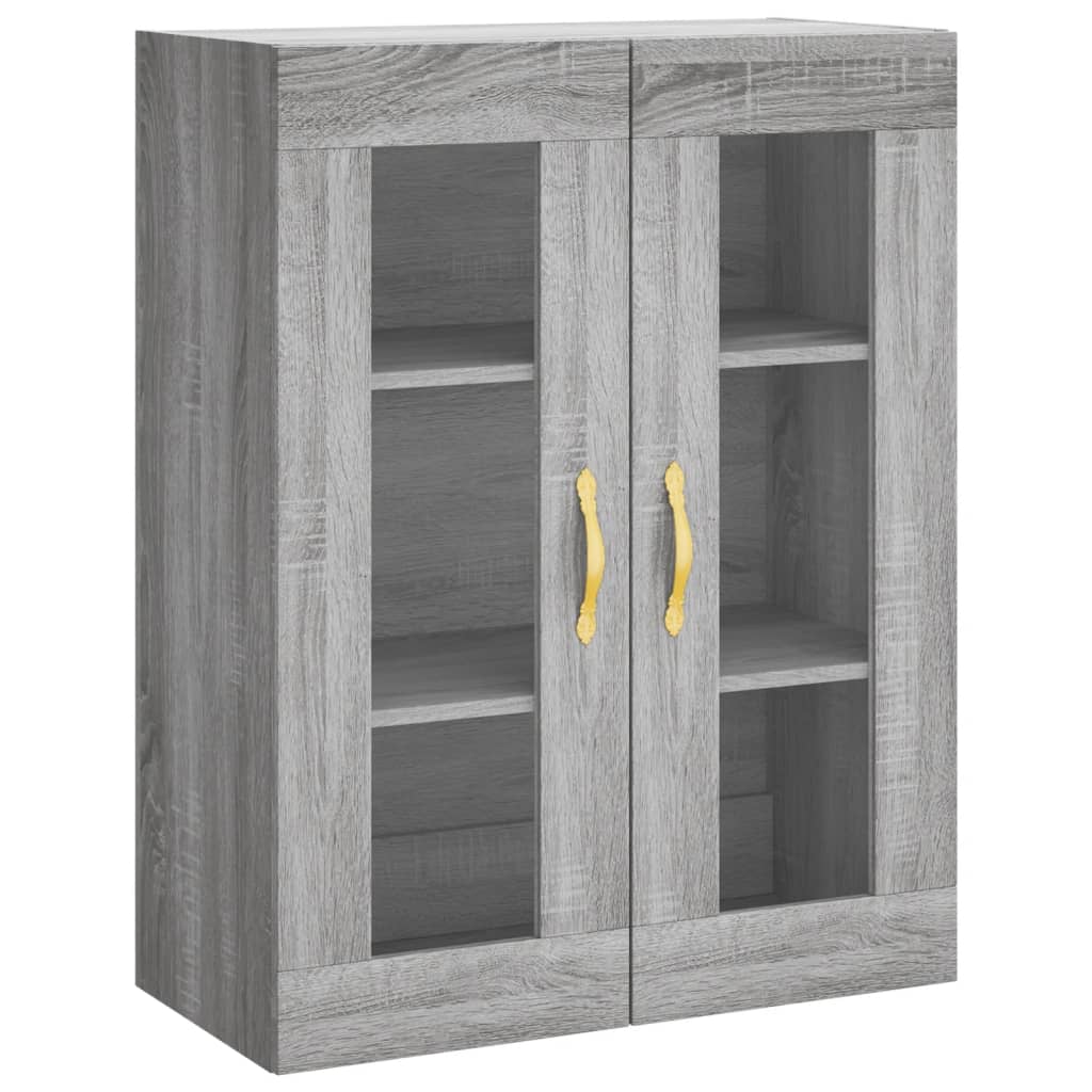 Hoge kast 69,5x34x180 cm bewerkt hout grijs sonoma eikenkleurig is nu te koop bij PeponiXL, paradijselijk wonen!